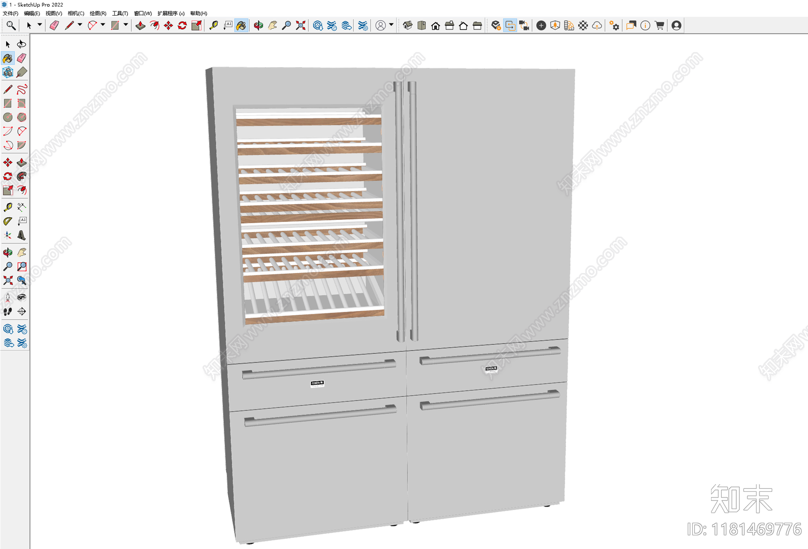 冰箱SU模型下载【ID:1181469776】