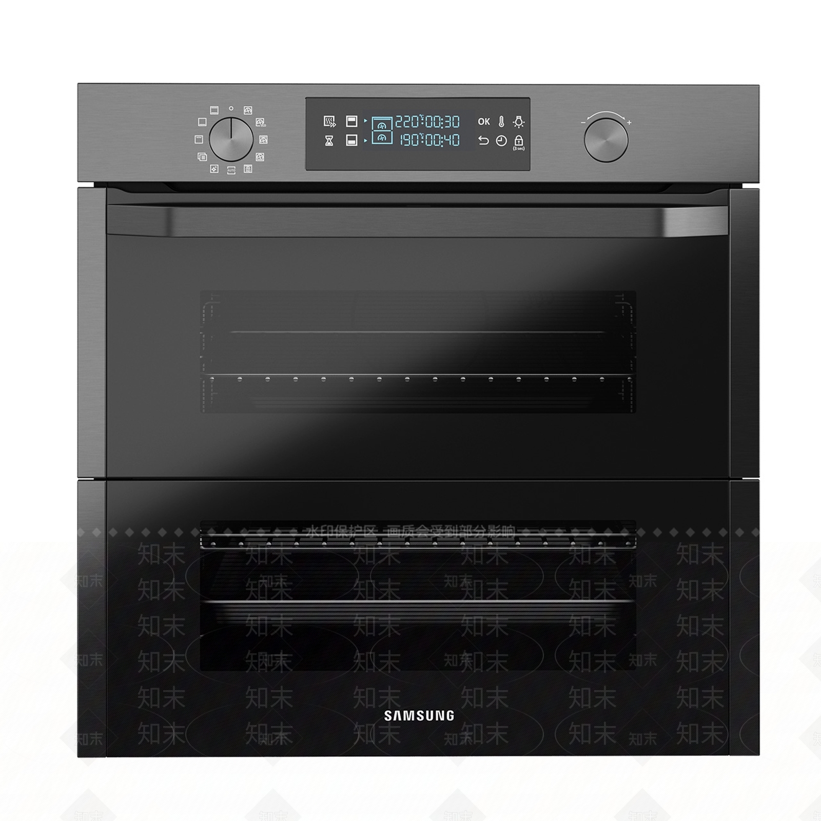 现代烤箱3D模型渲染效果图