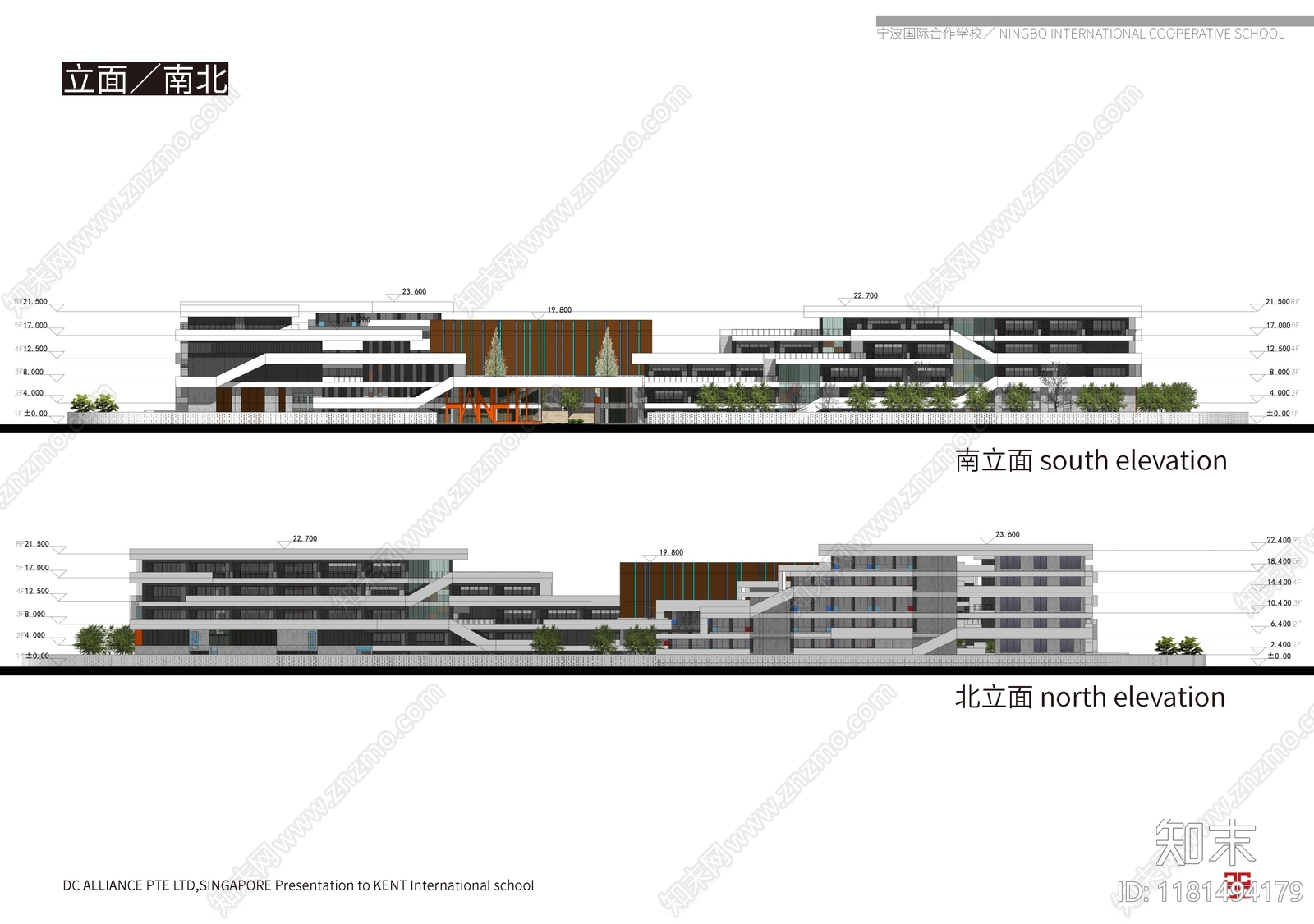 现代学校建筑cad施工图下载【ID:1181494179】