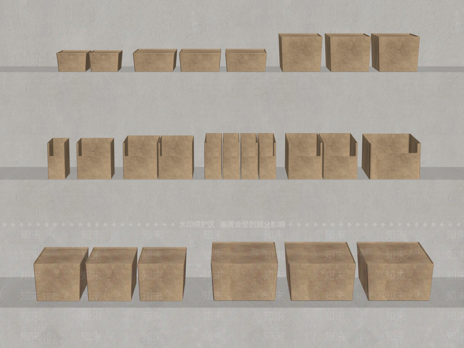 厨房用品组合SU模型下载【ID:1181494909】