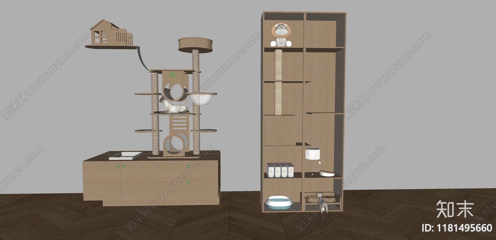 猫爬架SU模型下载【ID:1181495660】