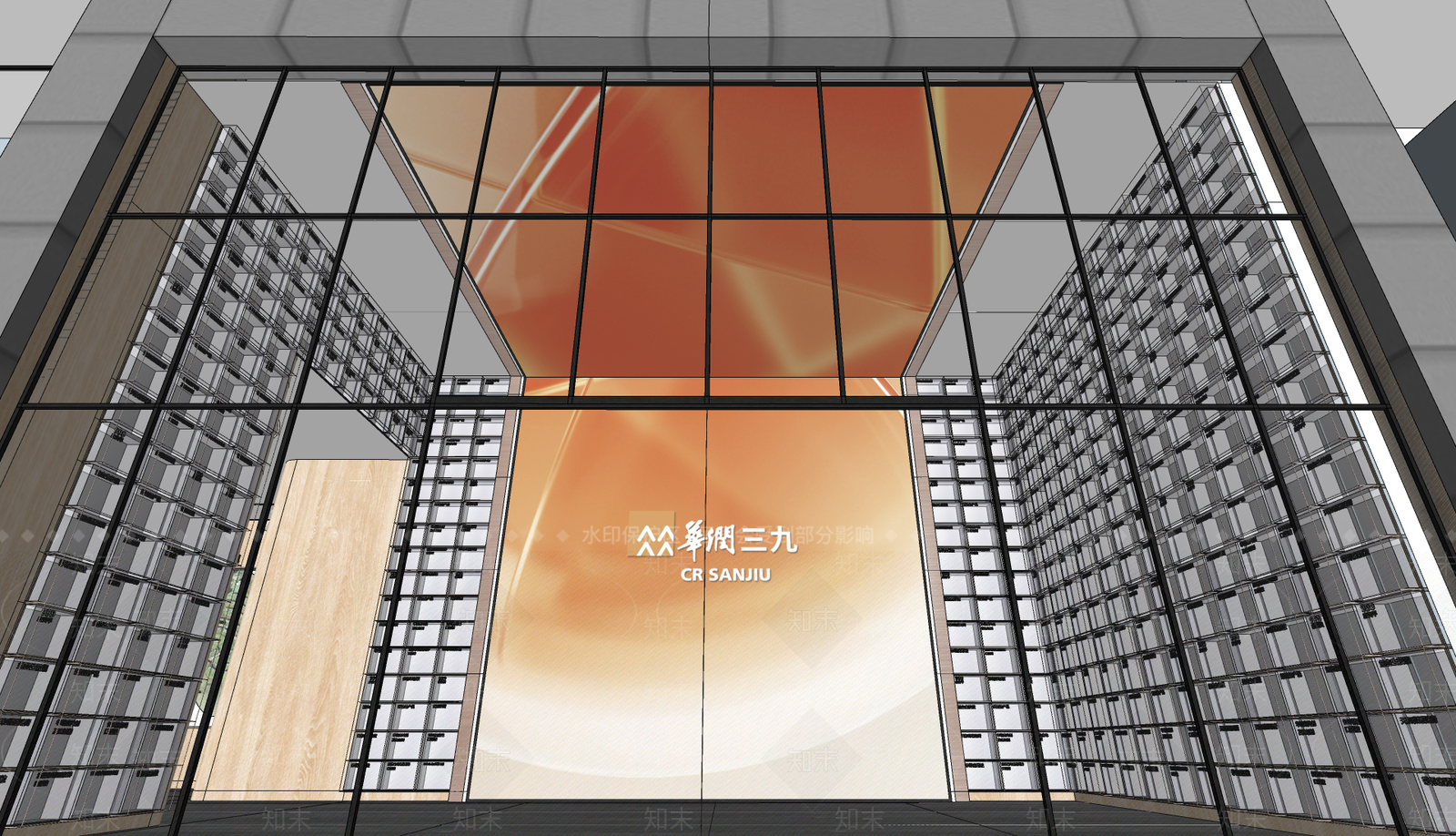现代原木其他文化空间SU模型下载【ID:1181498893】