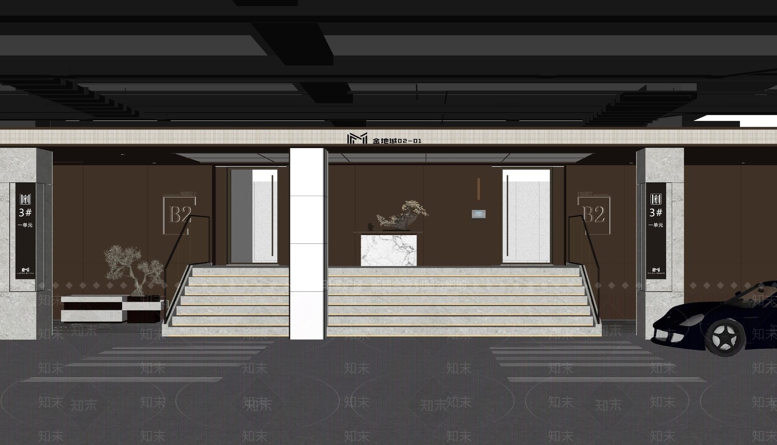 现代新中式其他公共空间SU模型下载【ID:1181503089】