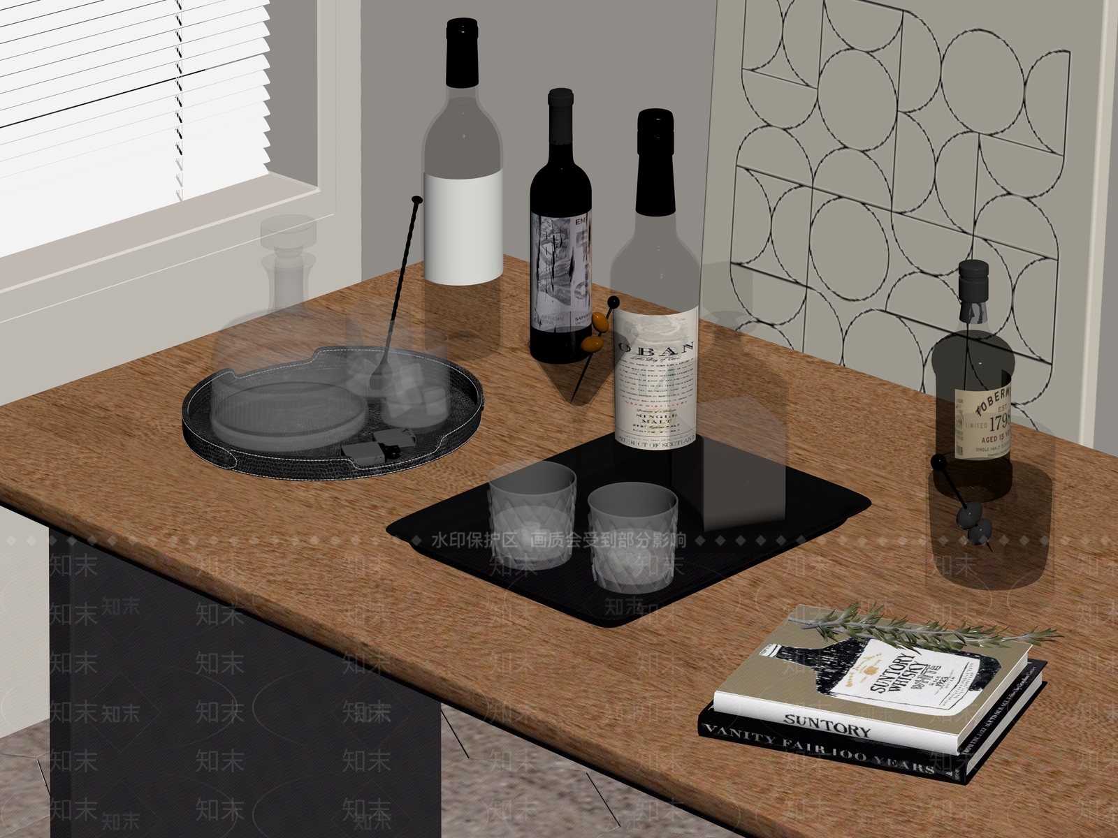酒具SU模型下载【ID:1181504177】