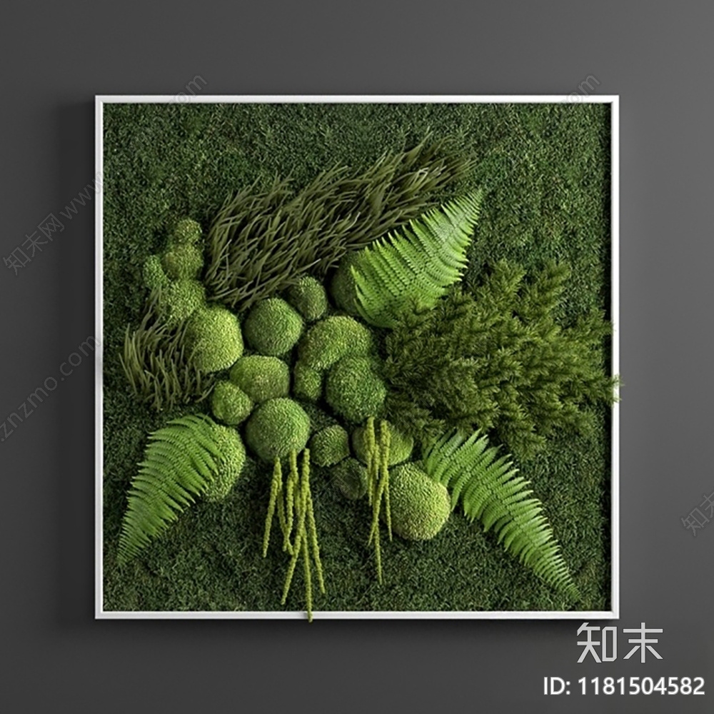 绿植墙3D模型下载【ID:1181504582】