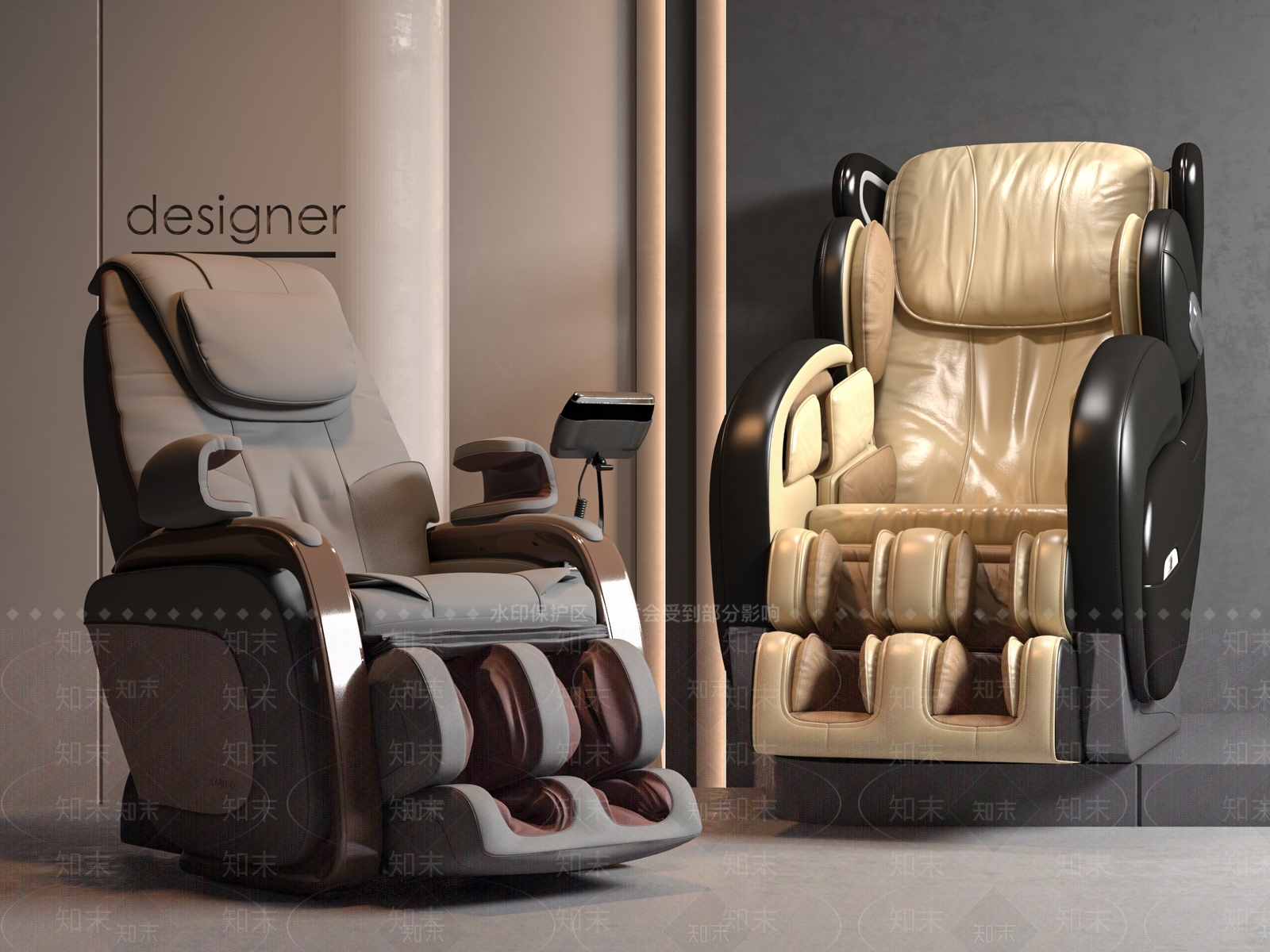 现代按摩椅3D模型下载【ID:1181508249】