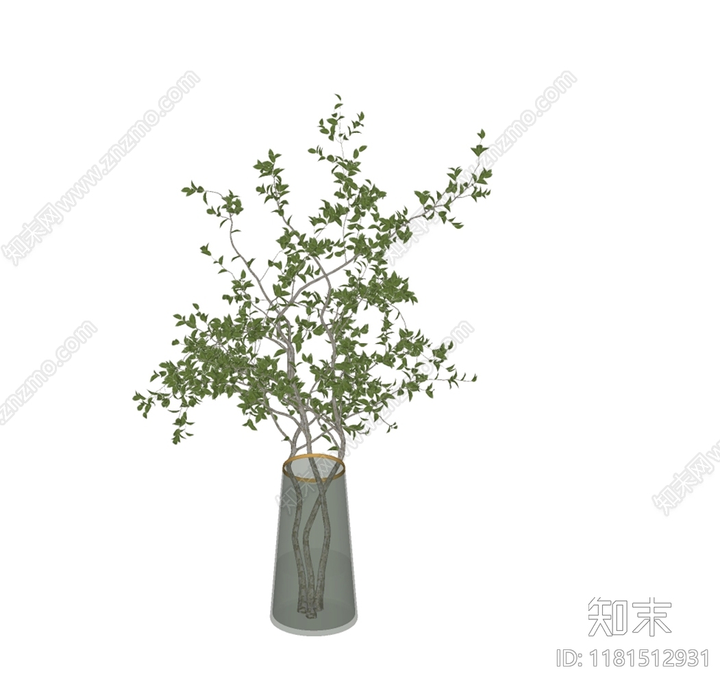 现代奶油花艺SU模型下载【ID:1181512931】