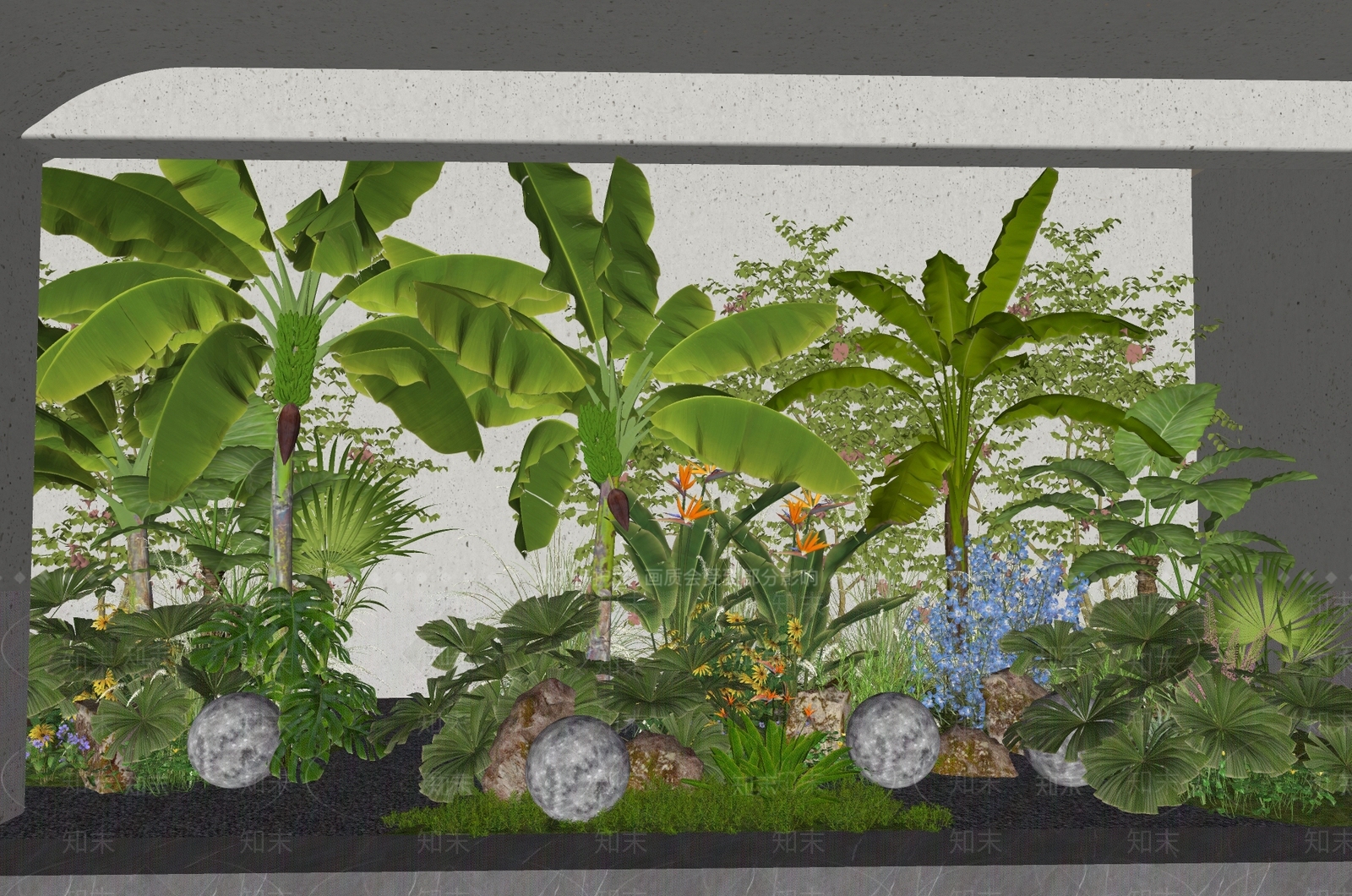 植物组合SU模型下载【ID:1181514002】