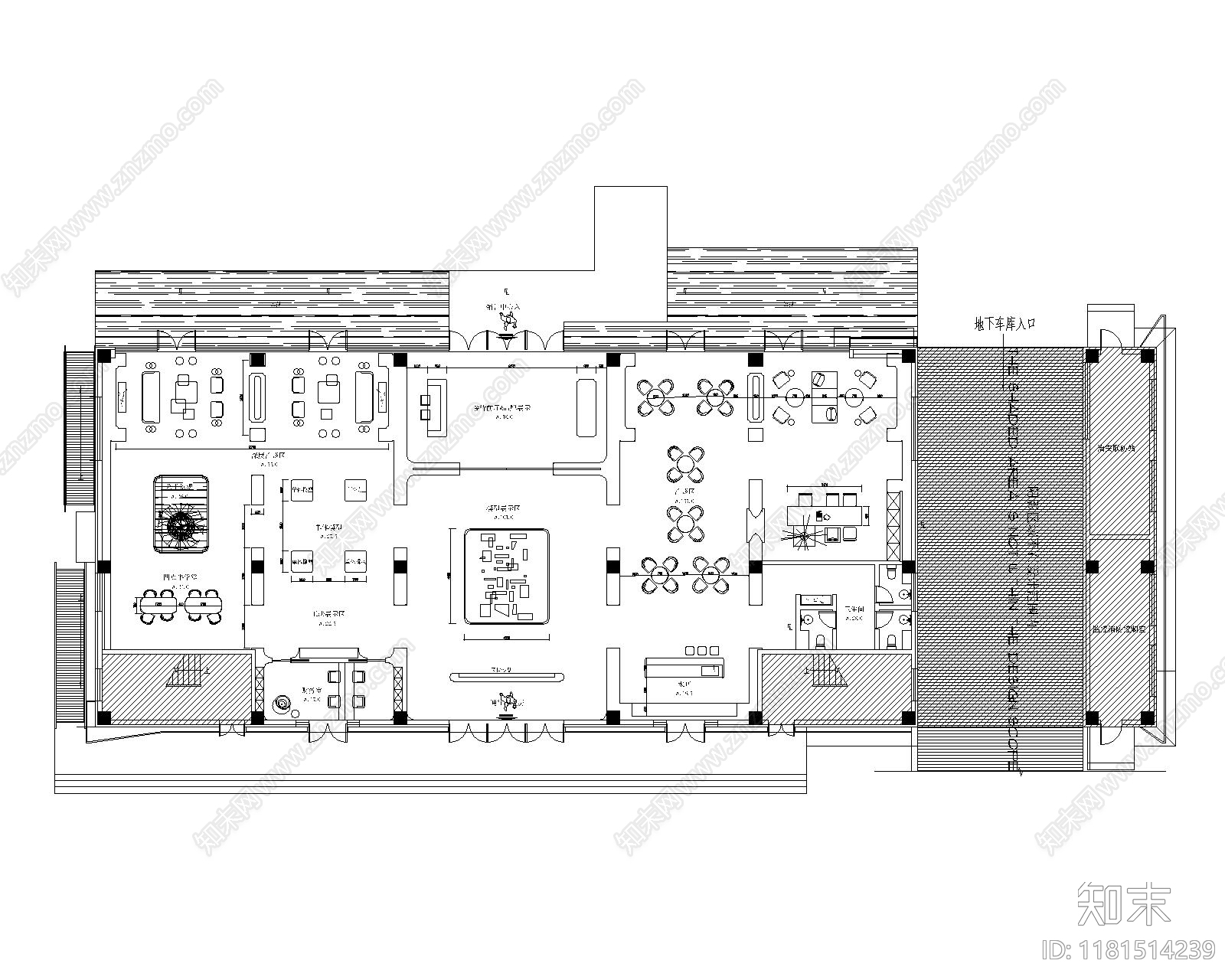 现代售楼处cad施工图下载【ID:1181514239】