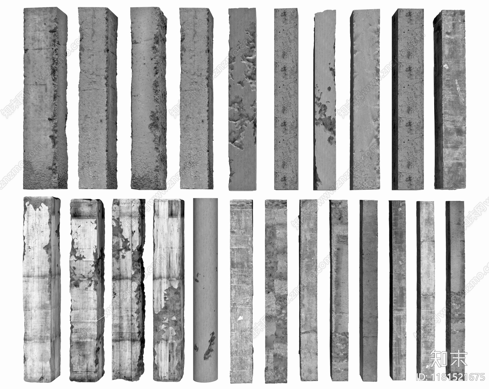现代柱子3D模型下载【ID:1181521675】