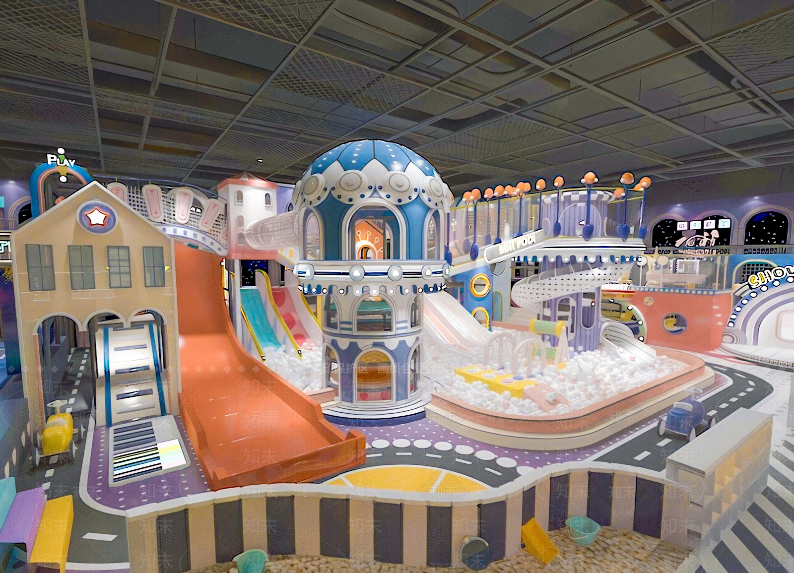 现代儿童游乐区SU模型下载【ID:1181527058】