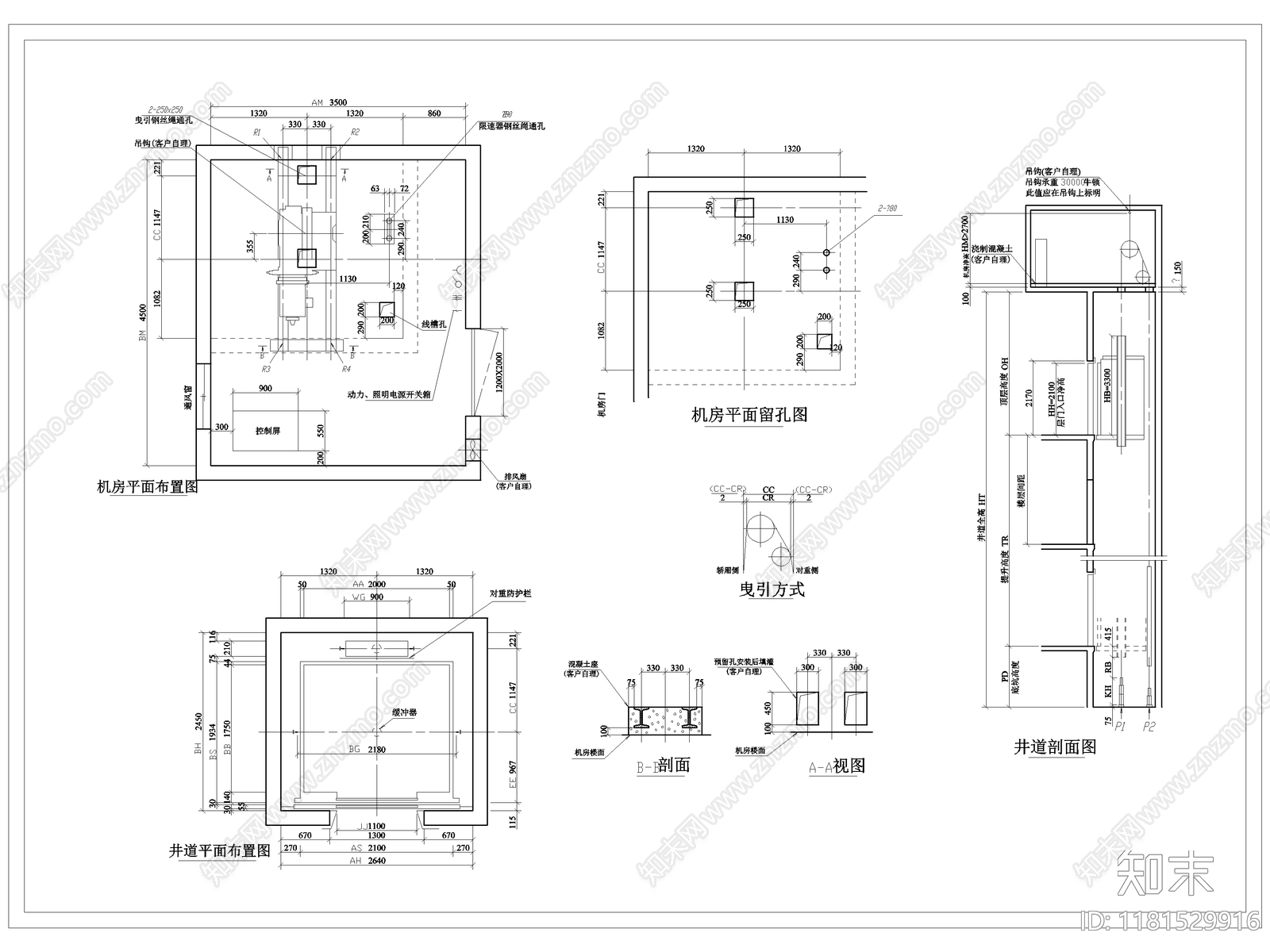 现代电梯厅cad施工图下载【ID:1181529916】