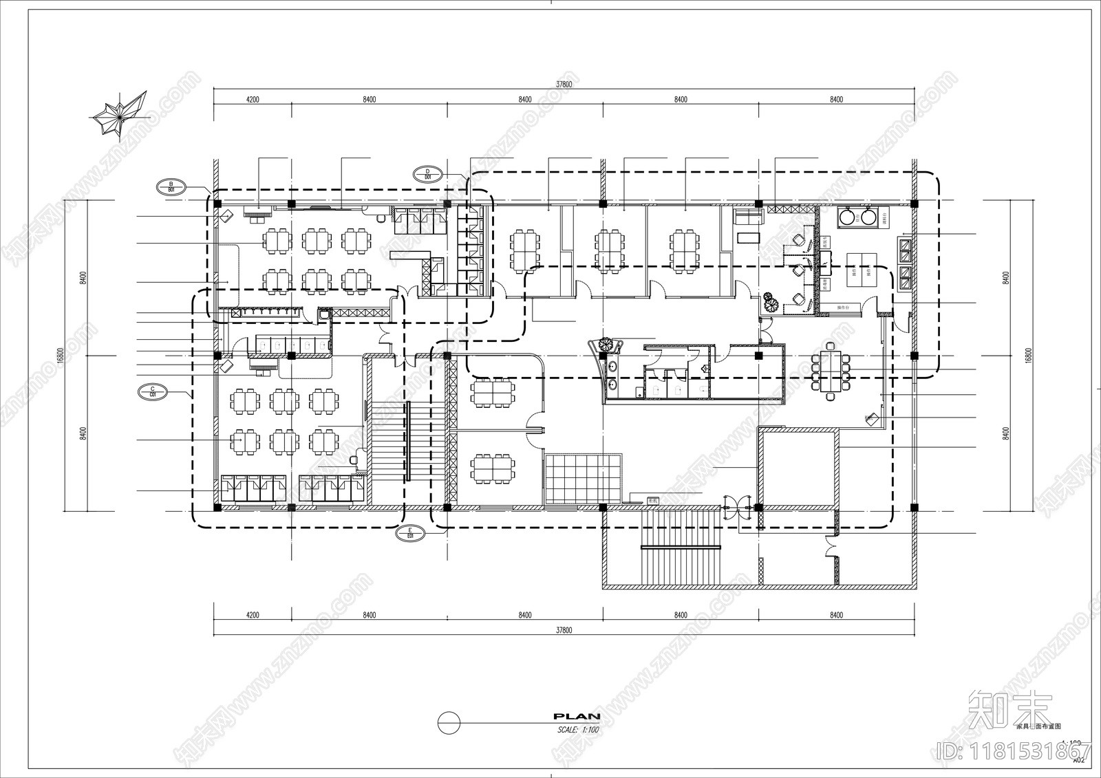 现代幼儿园cad施工图下载【ID:1181531867】