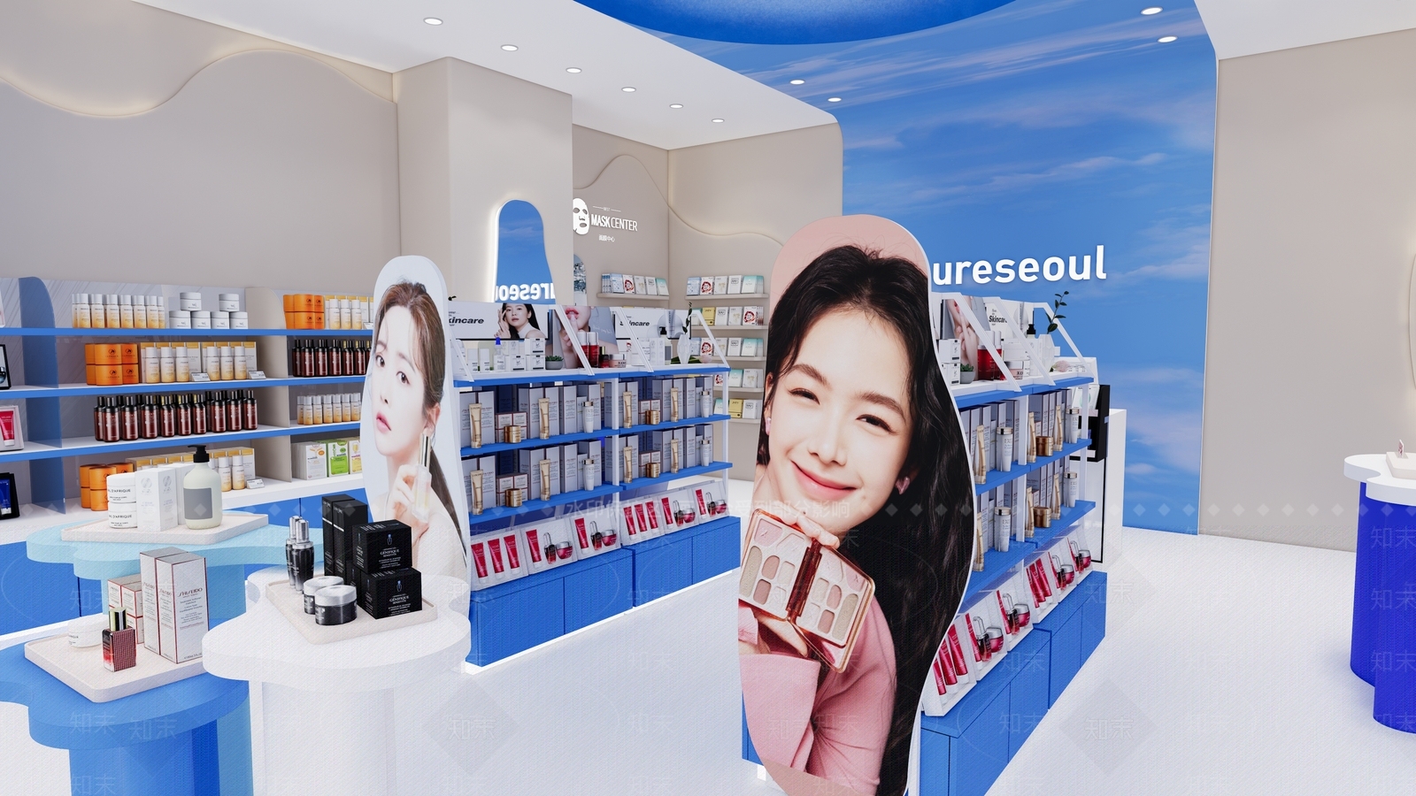 现代美妆店SU模型下载【ID:1181531839】