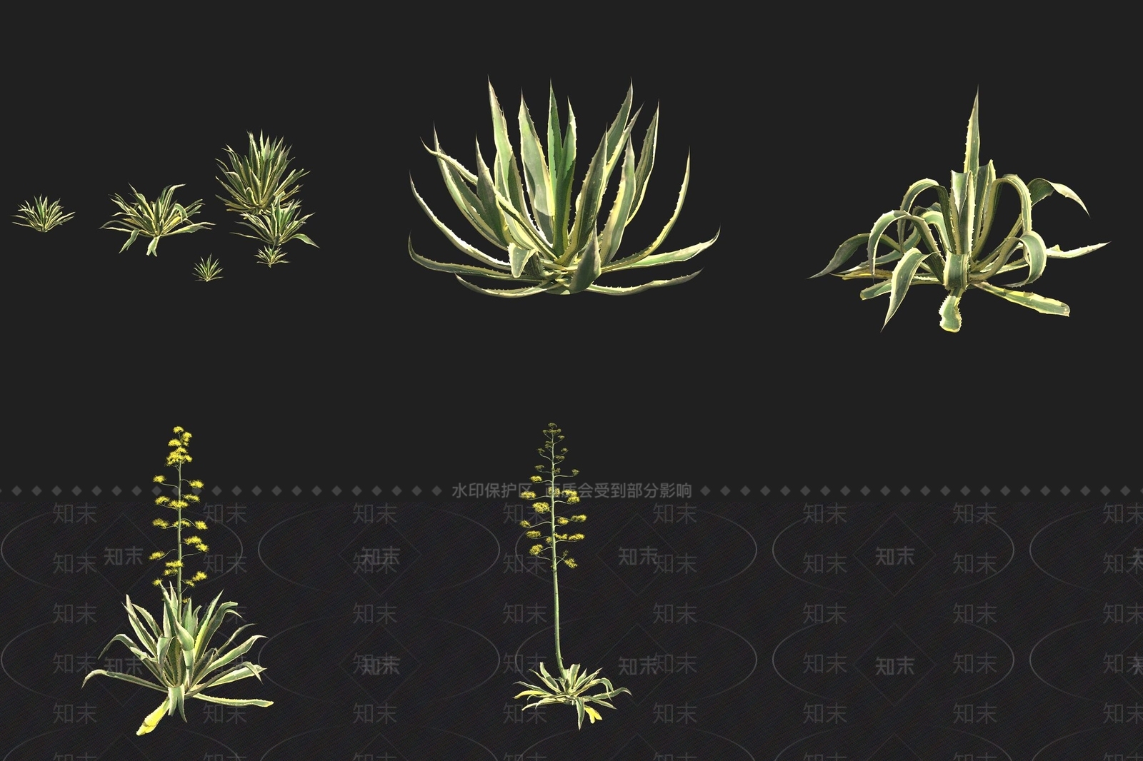 植物堆3D模型下载【ID:1181534401】