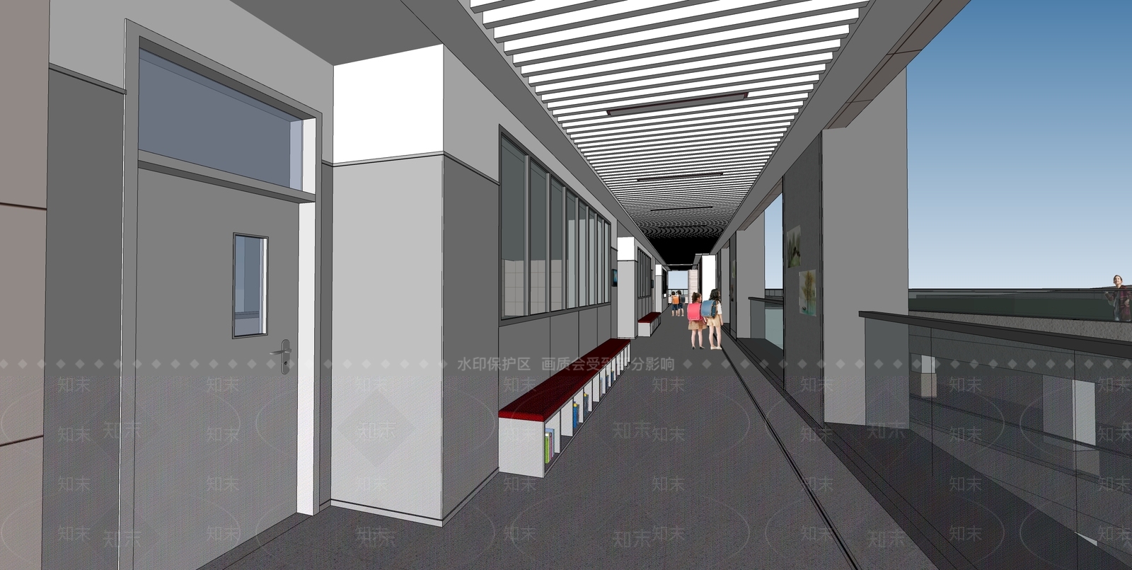 现代其他学校空间SU模型下载【ID:1181537465】