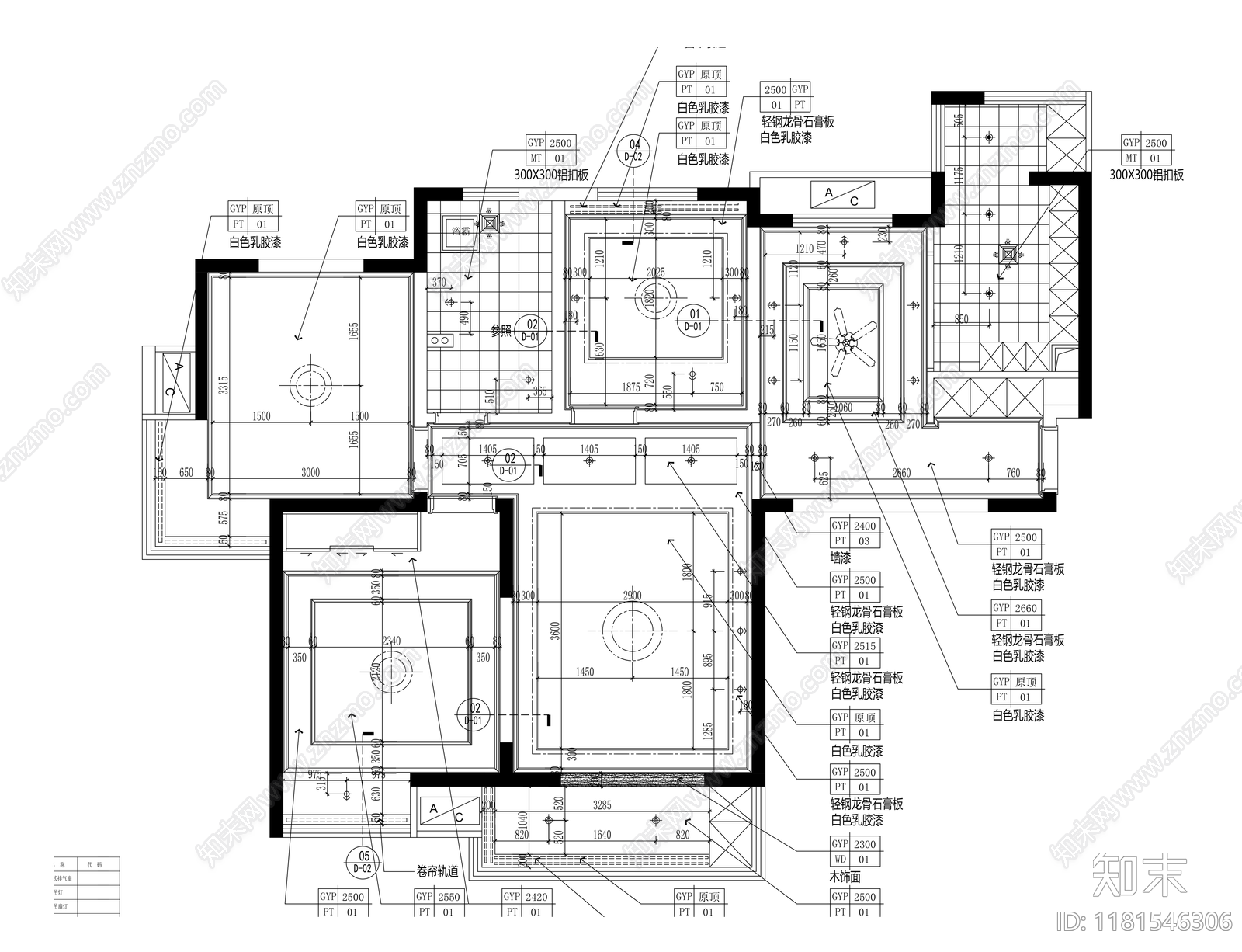 其他家装空间cad施工图下载【ID:1181546306】