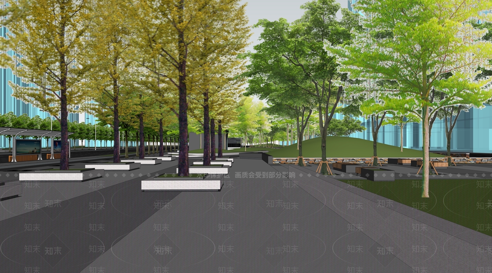 现代口袋公园SU模型下载【ID:1181547949】