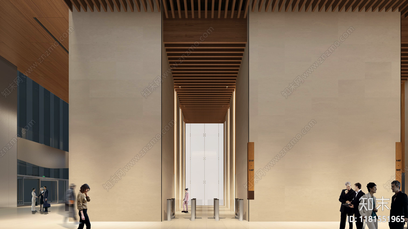 办公大堂cad施工图下载【ID:1181551965】