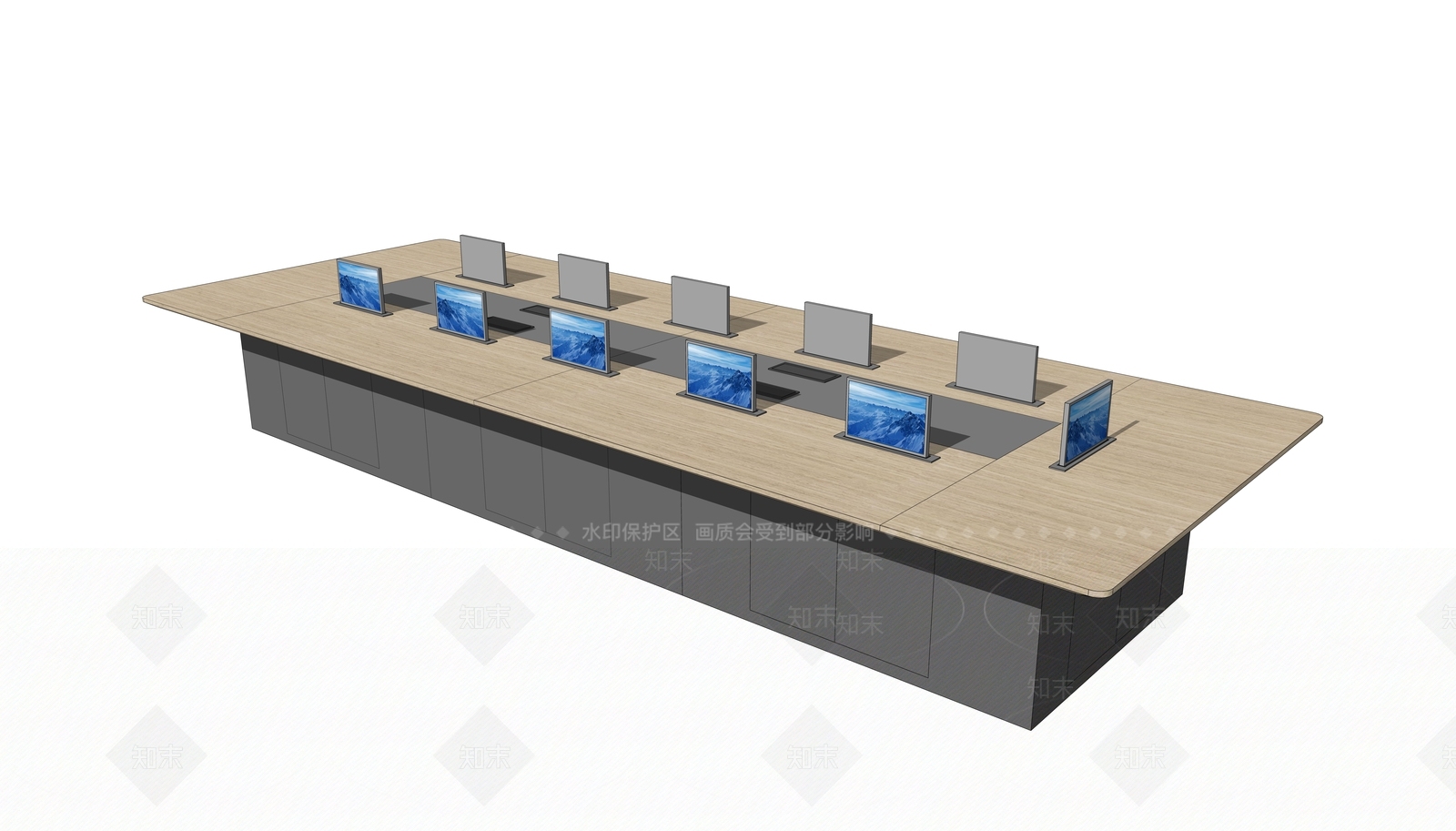 现代会议室SU模型下载【ID:1181554481】