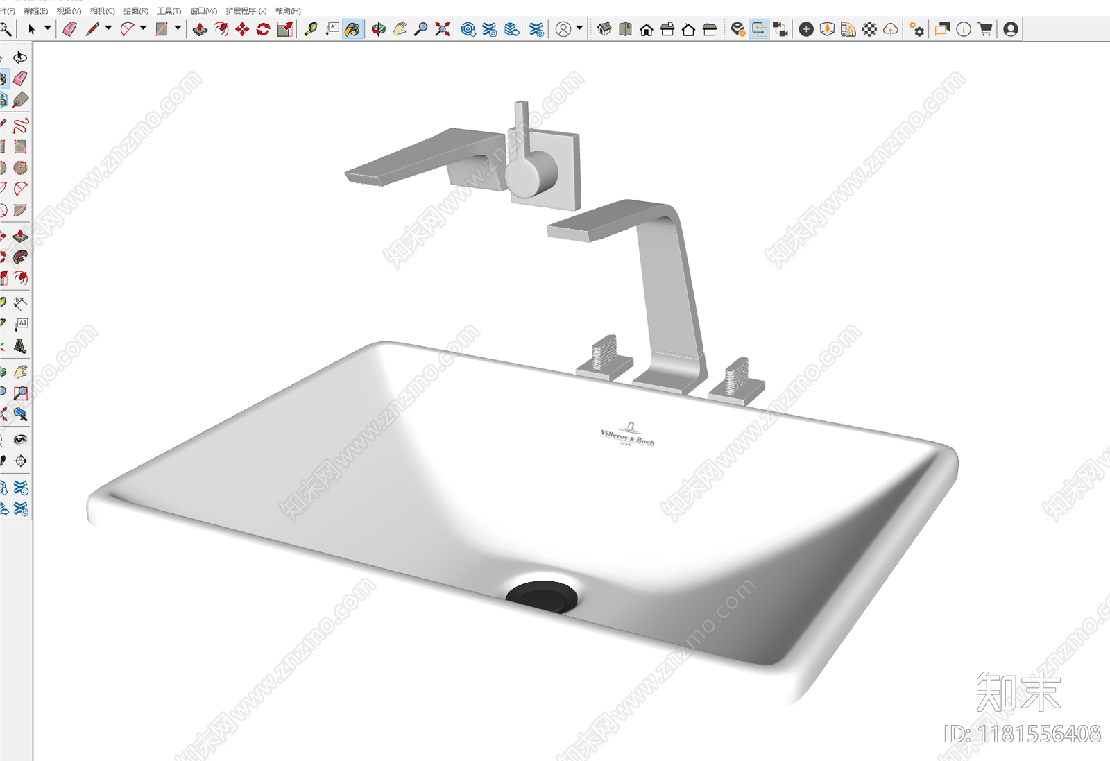 洗手台SU模型下载【ID:1181556408】