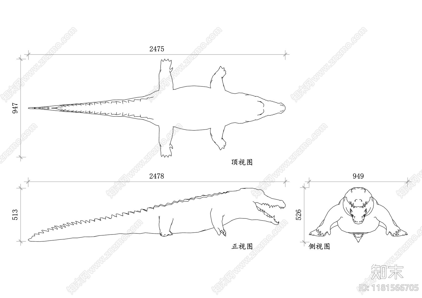 现代动物施工图下载【ID:1181566705】