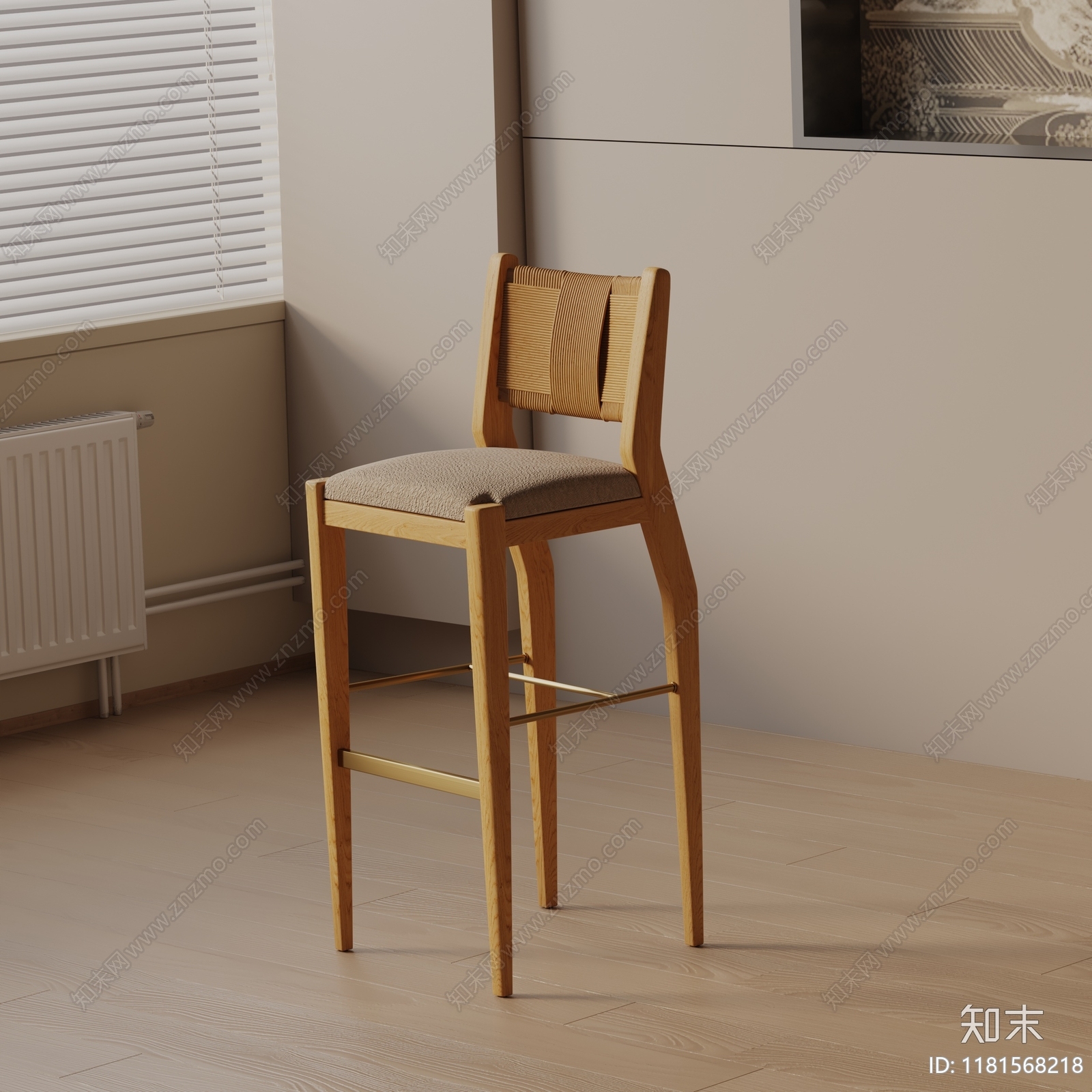 现代吧椅3D模型下载【ID:1181568218】