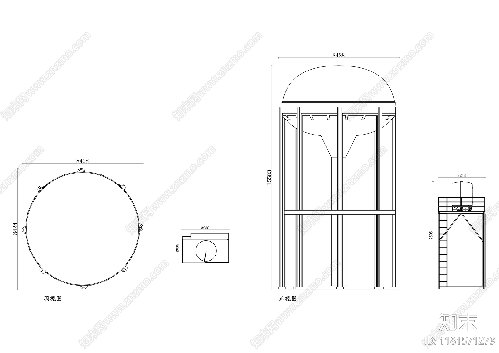 现代综合景观小品施工图下载【ID:1181571279】