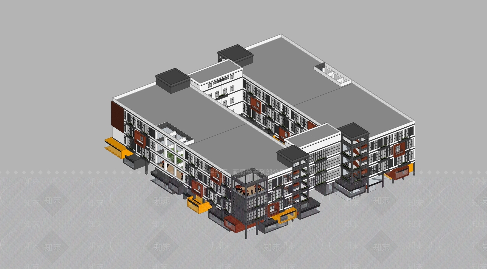 现代其他商业建筑SU模型下载【ID:1181575797】