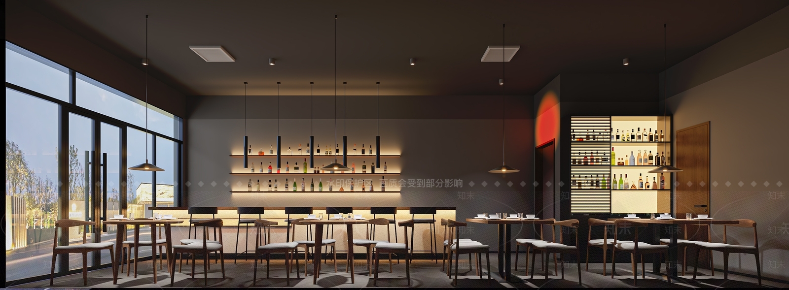 新中式中式中餐厅3D模型下载【ID:1181577253】