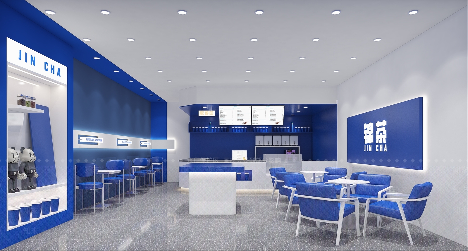 现代奶茶店3D模型下载【ID:1181579421】