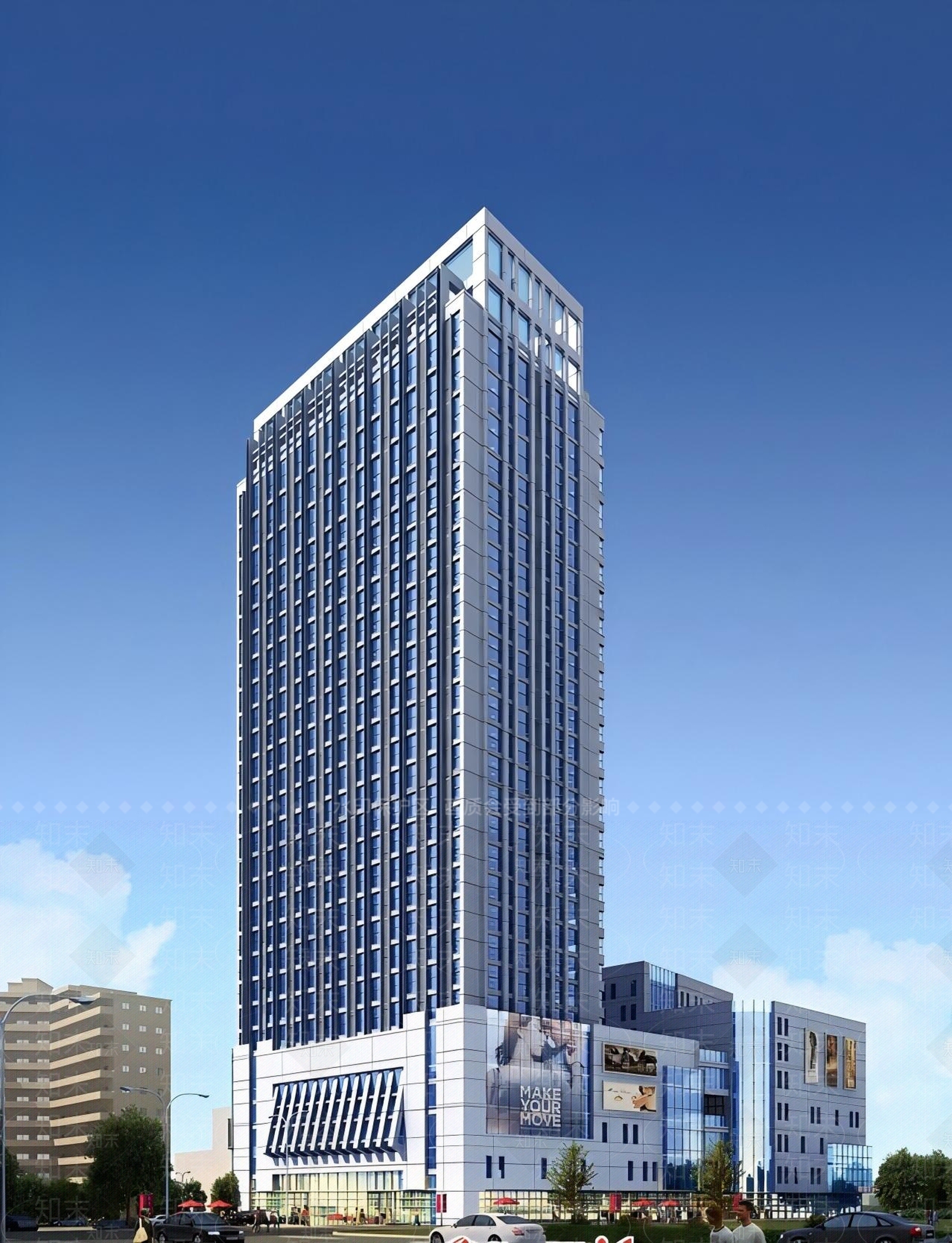 现代商场建筑SU模型下载【ID:1181583352】