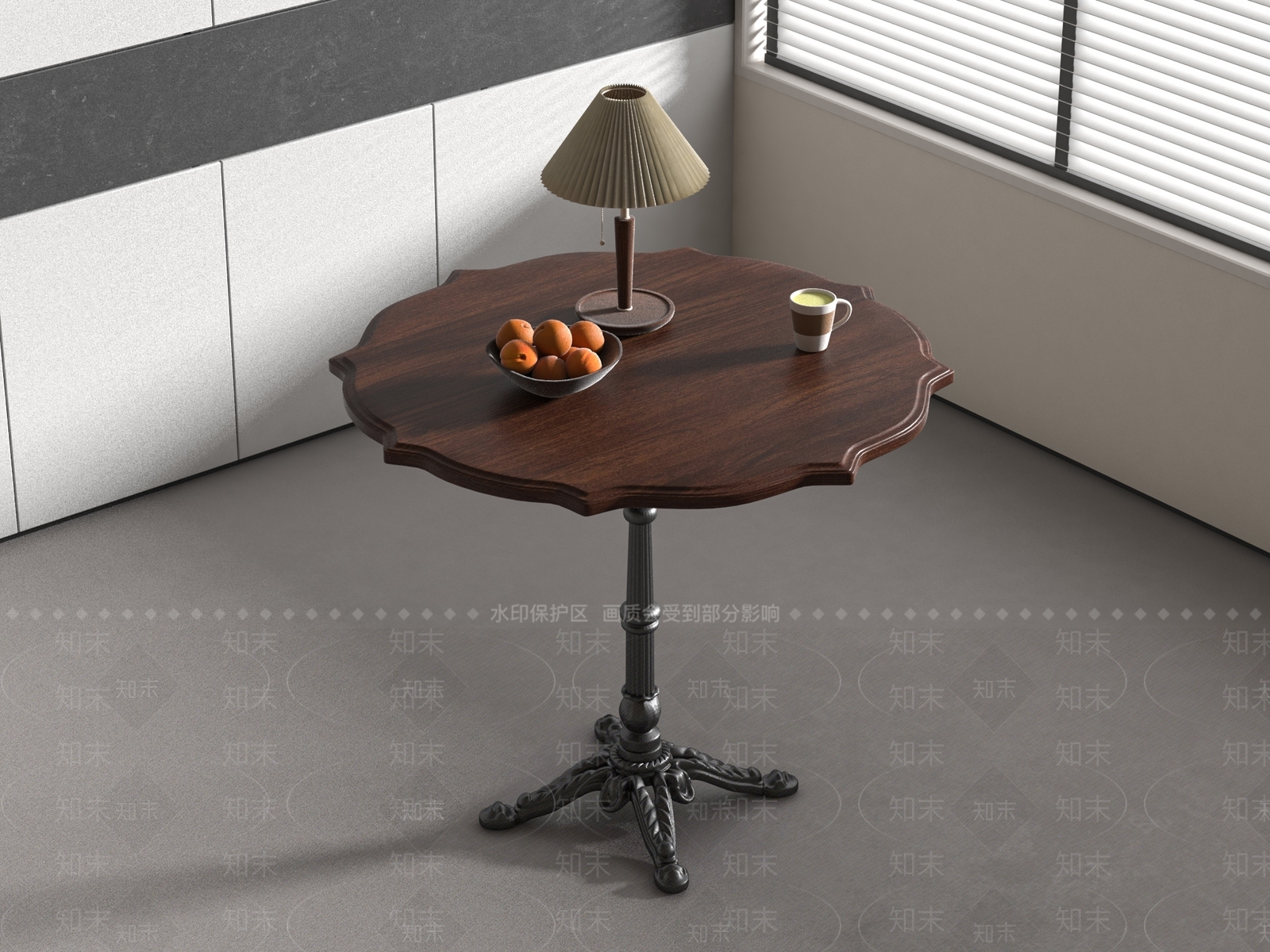 美式复古餐桌SU模型下载【ID:1181585662】