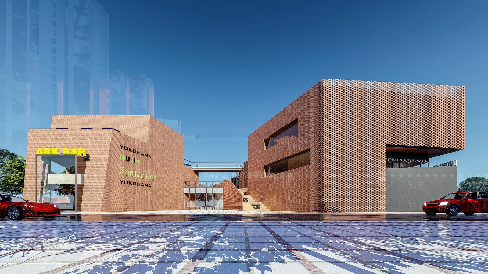 现代商场建筑SU模型下载【ID:1181587590】