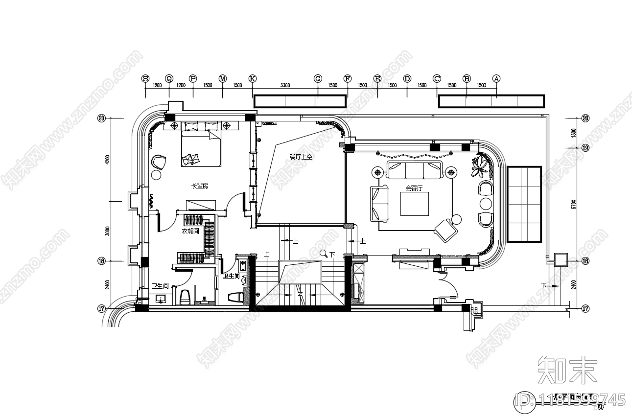 别墅cad施工图下载【ID:1181599745】