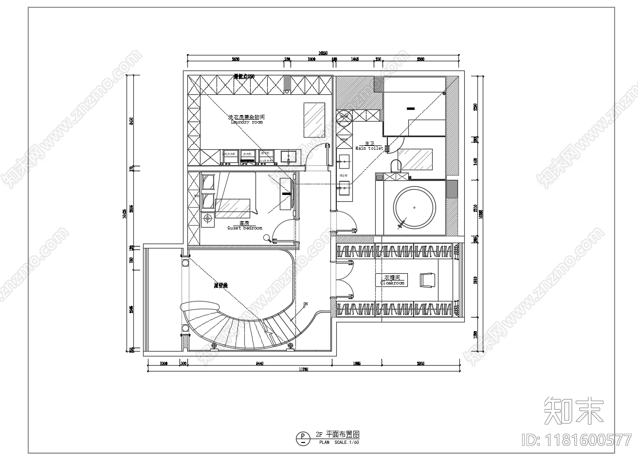 别墅cad施工图下载【ID:1181600577】