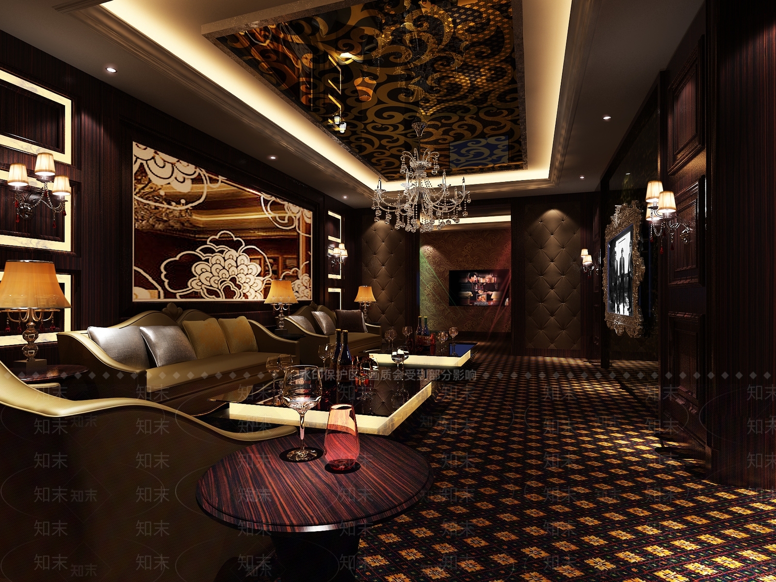 法式KTV3D模型下载【ID:1181600487】