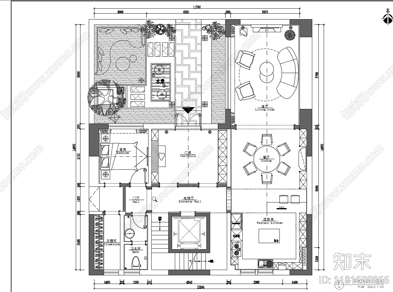 别墅cad施工图下载【ID:1181600866】