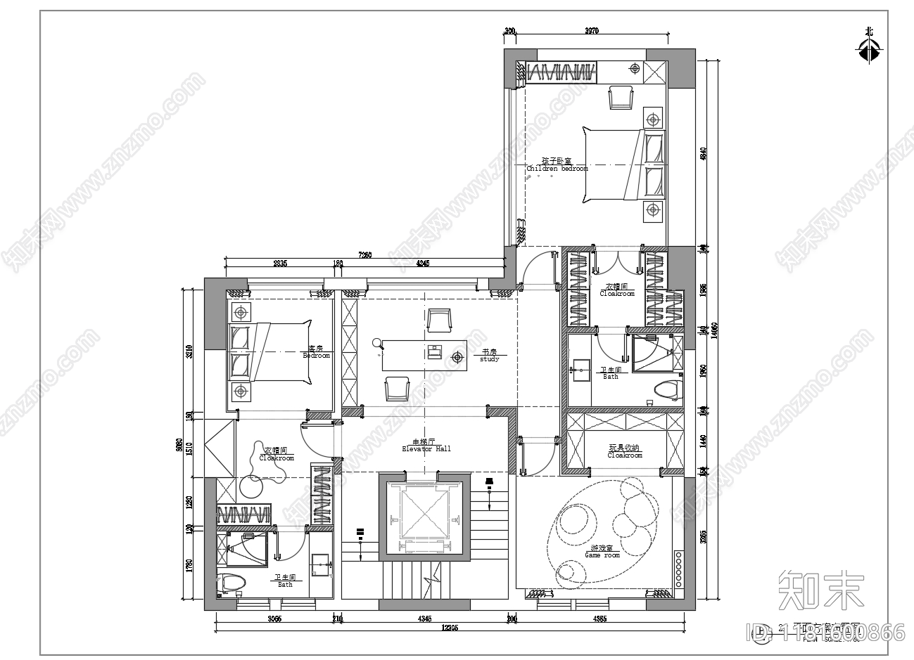 别墅cad施工图下载【ID:1181600866】