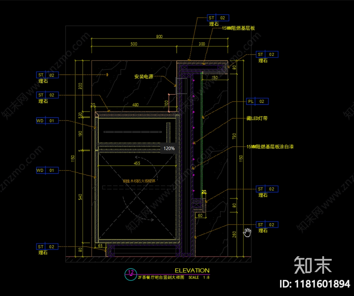 现代家具节点详图cad施工图下载【ID:1181601894】