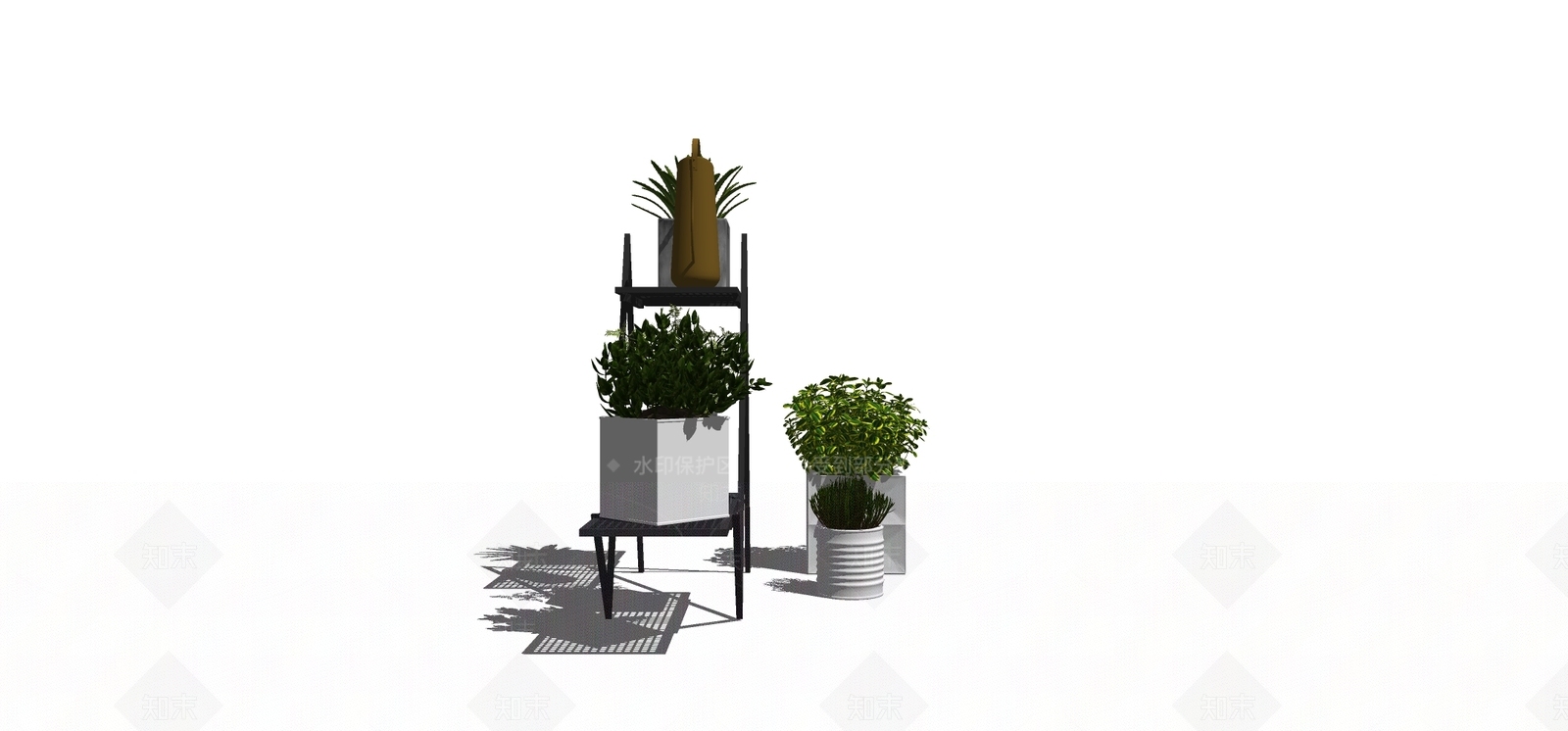 植物组合SU模型下载【ID:1181602446】