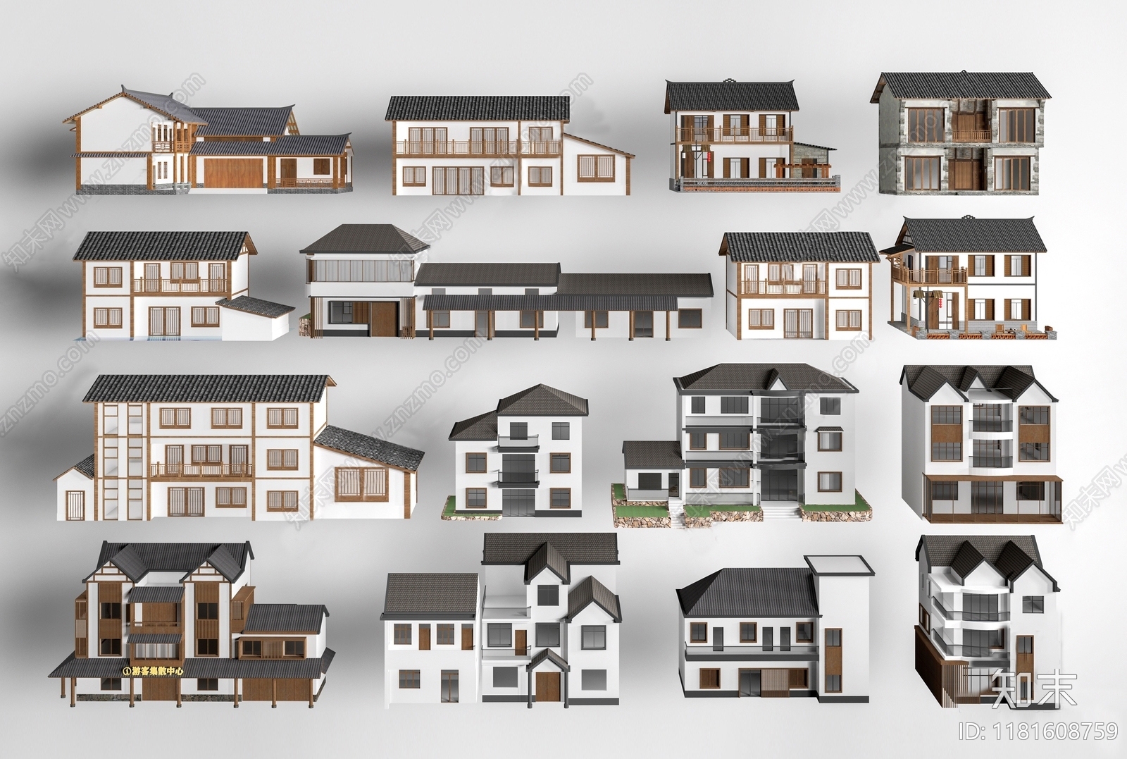 中式其他住宅外观3D模型下载【ID:1181608759】