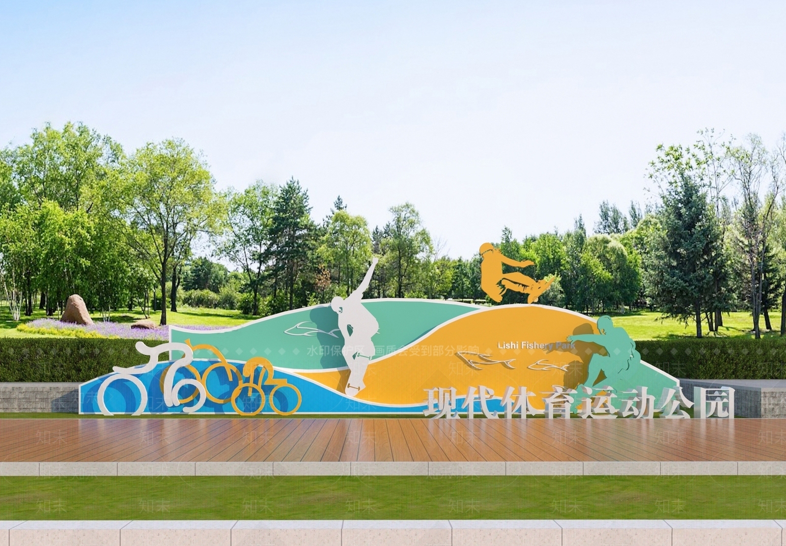 现代景墙3D模型下载【ID:1181609243】