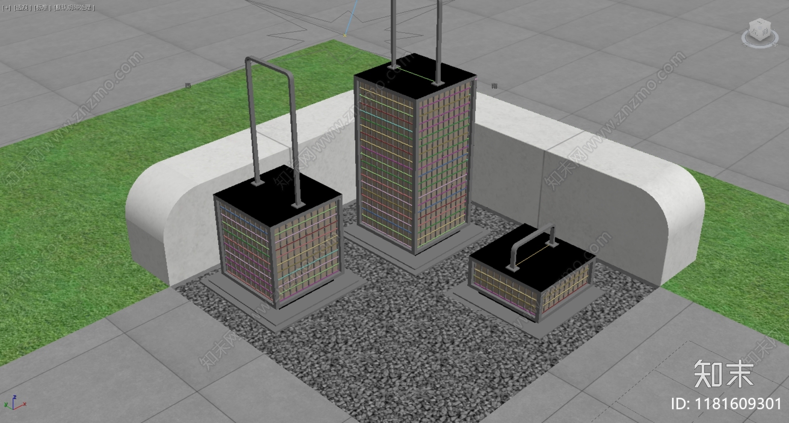 现代庭院灯3D模型下载【ID:1181609301】