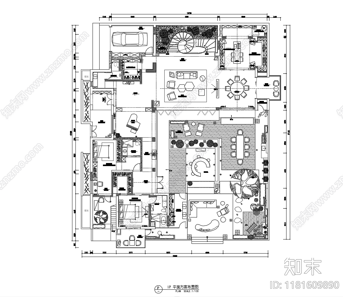 别墅cad施工图下载【ID:1181609890】