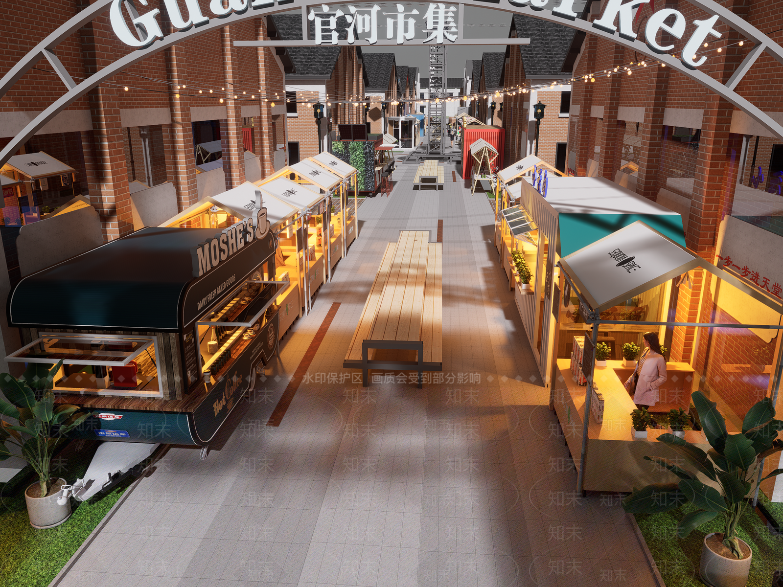 摊位SU模型下载【ID:1181610011】