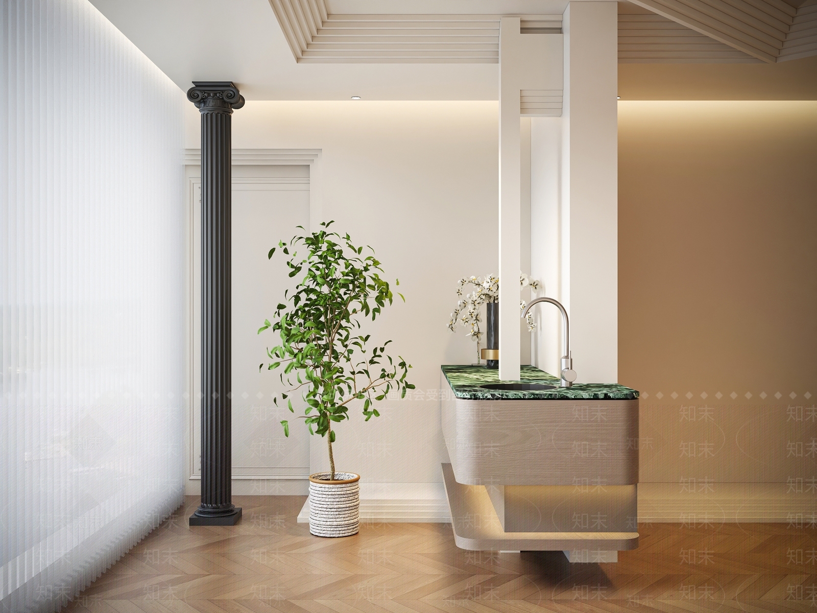 现代吧台3D模型下载【ID:1181612241】