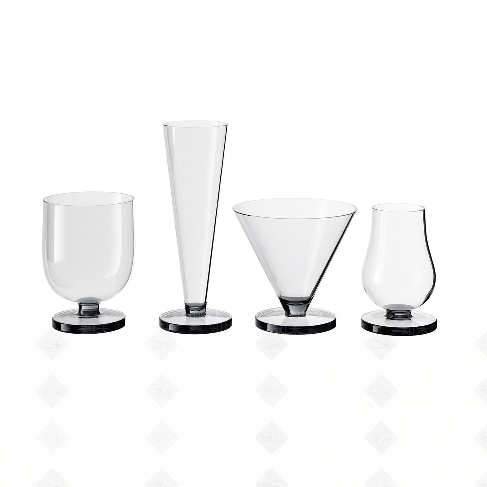 现代puck现代玻璃杯子3D模型下载【ID:1181620219】