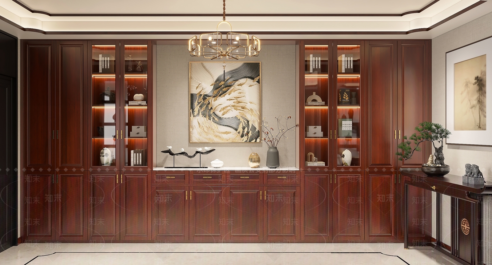 中式书房3D模型下载【ID:1181626530】