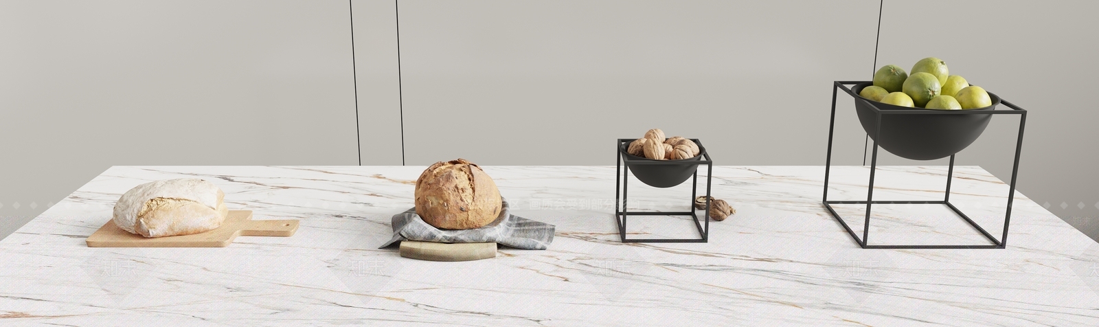 现代水果蔬菜3D模型下载【ID:1181626439】